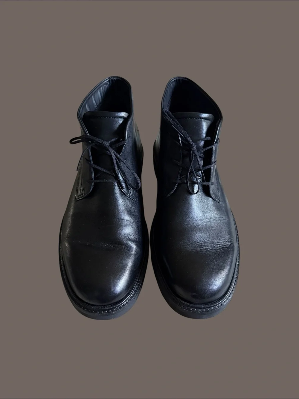 ECCO Men's Black Leather Ankle Chukka Boots Size 10-10.5 EU 44 Dark Academia
